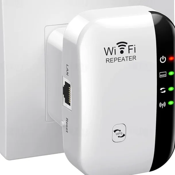1Pc WiFi Extender WiFi Range Extender,Wireless Internet Repeater,Signal Booster Up To 2640sq. Ft And 25 Devices, Long Range Amplifier With Ethernet Port, 1-Tap Setup, Access Point