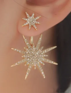 1PC Women's Earrings Chic & Modern Party Star Earring / Wedding / Gold / Silver / Fall / Winter