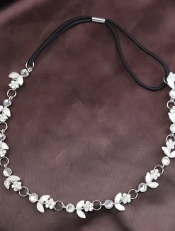 1PC Women's Headbands Hair Tie For Gift Birthday Retro Alloy Silver