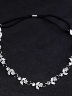 1PC Women's Headbands Hair Tie For Gift Birthday Retro Alloy Silver