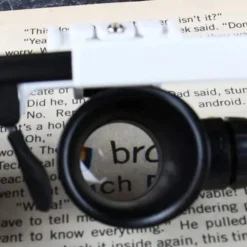 1pc 8X 15X 23X Double LED Light Magnifying Glasses, Watch Repair Magnifier, Miniature Magnifying Glass, Eye Magnifying Repair Tool For Watchmaking Coin Stamp Currency Book Errors Jewelry Necklace Magnifier Beading Biology Loupe Microscope