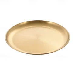 1Pc/3Pcs Stainless Steel Picnic Plates - 8 Inch Lightweight & Stackable for Camping & Outdoor Use