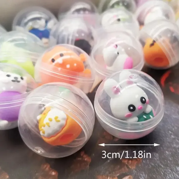 50pcs 50 Assorted Mini Dolls in Clear Capsules Gumball Machine Party Favors & Surprise Prizes
