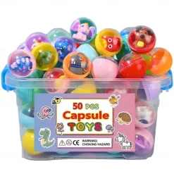 50pcs 50 Assorted Mini Dolls in Clear Capsules Gumball Machine Party Favors & Surprise Prizes