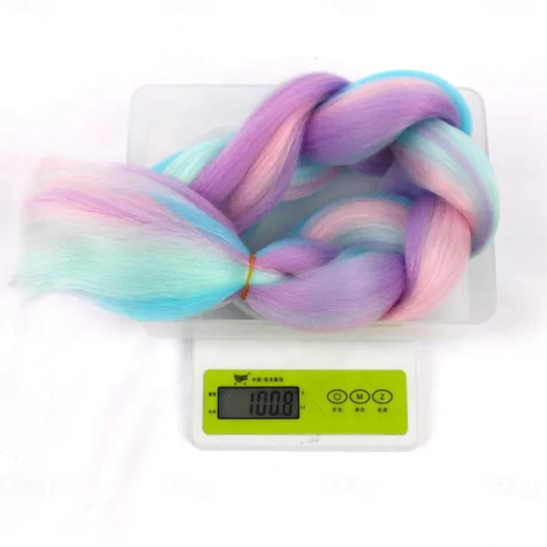 5PCS 4 Colors Mix Braiding Hair Extensions Jumbo Hair 24 Inch Synthetic Colorful Braiding Hair Extension for Crochet Box Braids Twist Braiding Hair