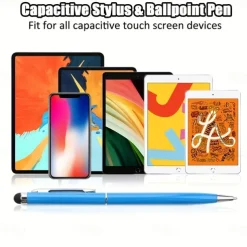 10pcs 2 In-1 Stylus Pens For Touch Screens Ballpoint Pen