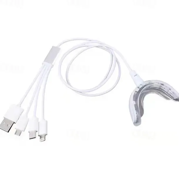 1PCS 4 In1 Teeth Whitening 24 Lights Timed Smart Led Portable USB Rechargeable Blue Light Oral Care Bleach Teeth Whitening