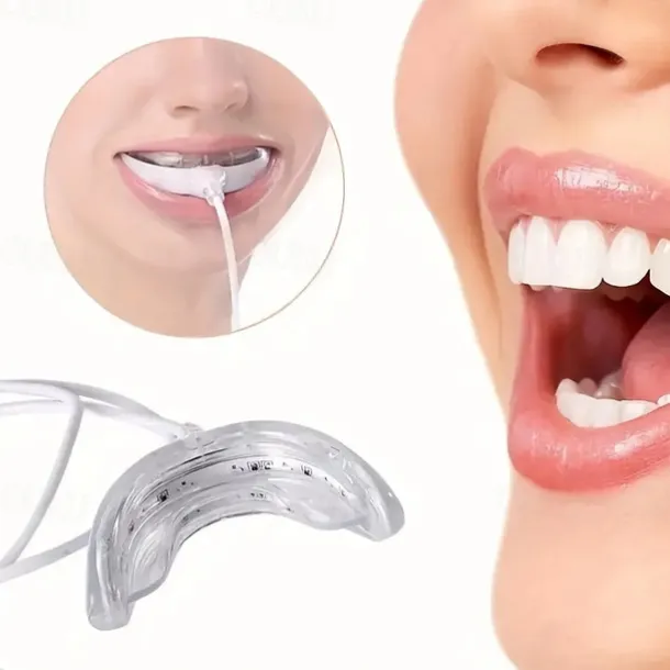 1PCS 4 In1 Teeth Whitening 24 Lights Timed Smart Led Portable USB Rechargeable Blue Light Oral Care Bleach Teeth Whitening