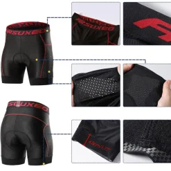 2PCS Men's Cycling Underwear Cycling Padded Shorts Bike Padded Shorts / Chamois Mountain Bike MTB Road Bike Cycling Sports Black Grey Quick Dry Moisture Wicking Clothing Apparel Bike Wear