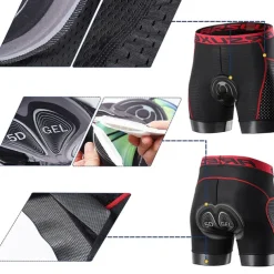 2PCS Men's Cycling Underwear Cycling Padded Shorts Bike Padded Shorts / Chamois Mountain Bike MTB Road Bike Cycling Sports Black Grey Quick Dry Moisture Wicking Clothing Apparel Bike Wear