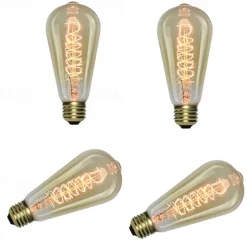 6pcs / 4pcs 40 W E26 / E27 ST64 Warm White Retro / Creative / Dimmable Incandescent Vintage Edison Light Bulb 220-240 V