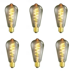 6pcs / 4pcs 40 W E26 / E27 ST64 Warm White Retro / Creative / Dimmable Incandescent Vintage Edison Light Bulb 220-240 V