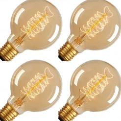 4pcs 40 W E26 / E27 G80 Warm Yellow 2200 k Incandescent Vintage Edison Light Bulb 220-240 V / 110-130 V