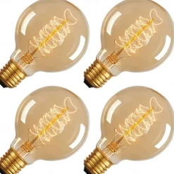 4pcs 40 W E26 / E27 G80 Warm Yellow 2200 k Incandescent Vintage Edison Light Bulb 220-240 V / 110-130 V