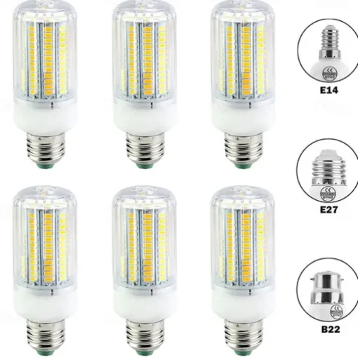 6pcs 20 W LED Corn Lights 2000 lm E14 B22 E26 E27 T 144 LED Beads SMD 5730 Warm White White 220-240 V 110-120 V