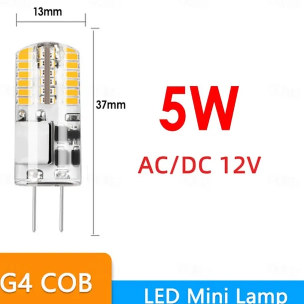 6pcs 5 W 48LED G4 3014SMD Silica Gel Corn Lights LED Bi-pin Lights LED Creative Party Decorative Crystal Chandelier Light source Energy-saving Light Bulbs Warm White White AC/DC12 V