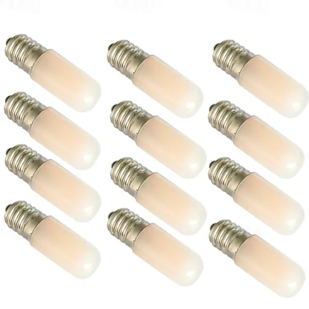 12pcs 1.5 W LED Globe Bulbs 90 lm E14 E12 T10 2 LED Beads Warm White White 180-265 V