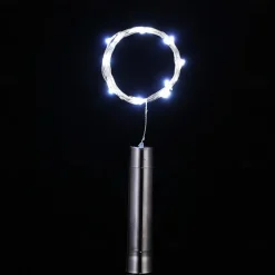 3pcs AA Battery String Lights Silver LED Wine Bottle Lights Battery Powered Cork Shape Glass Bottle Stopper Lamp Christmas Garlands Decor