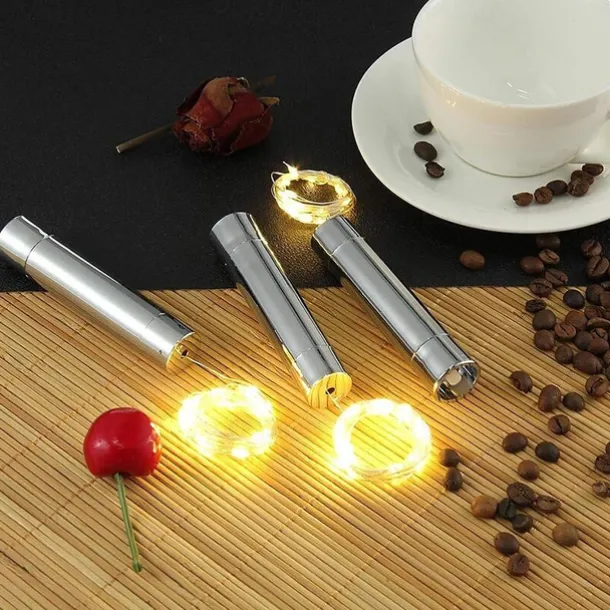 3pcs AA Battery String Lights Silver LED Wine Bottle Lights Battery Powered Cork Shape Glass Bottle Stopper Lamp Christmas Garlands Decor