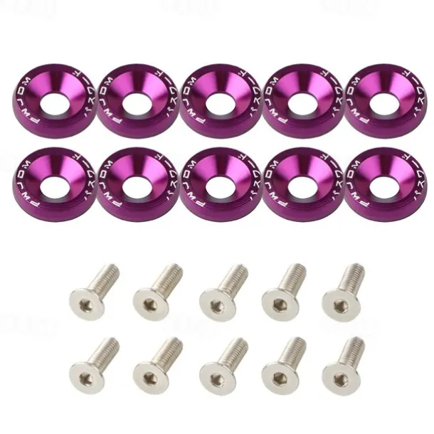 10pcs Aluminum M6 X 20 Car Styling Modification Fender Washer License Plate Bolts Car Decoration