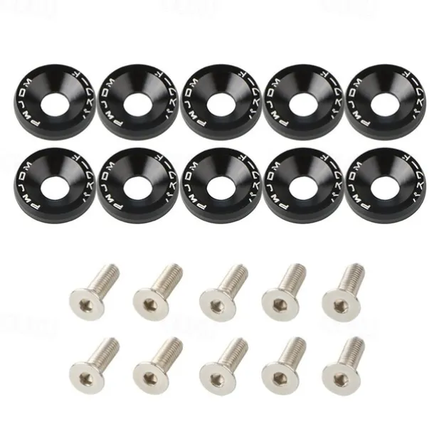 10pcs Aluminum M6 X 20 Car Styling Modification Fender Washer License Plate Bolts Car Decoration