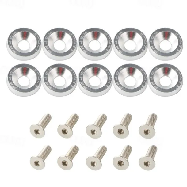 10pcs Aluminum M6 X 20 Car Styling Modification Fender Washer License Plate Bolts Car Decoration