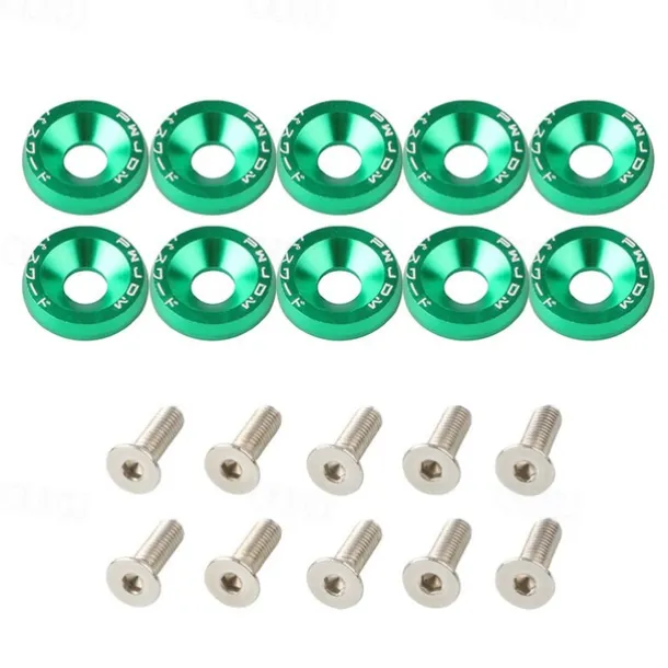 10pcs Aluminum M6 X 20 Car Styling Modification Fender Washer License Plate Bolts Car Decoration
