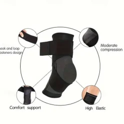 2pcs Ankle Support Braces, Breathable Compression Ankle Sleeves With Adjustable Wrap, Elastic Ankle Brace Stabilizer - Ideal For Sports, Fitness, Running, Climbing