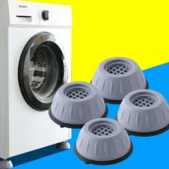 4Pcs Anti Vibration Feet Pads Rubber Mat Slipstop Silent Universal Washing Machine Refrigerator Support Dampers Stand