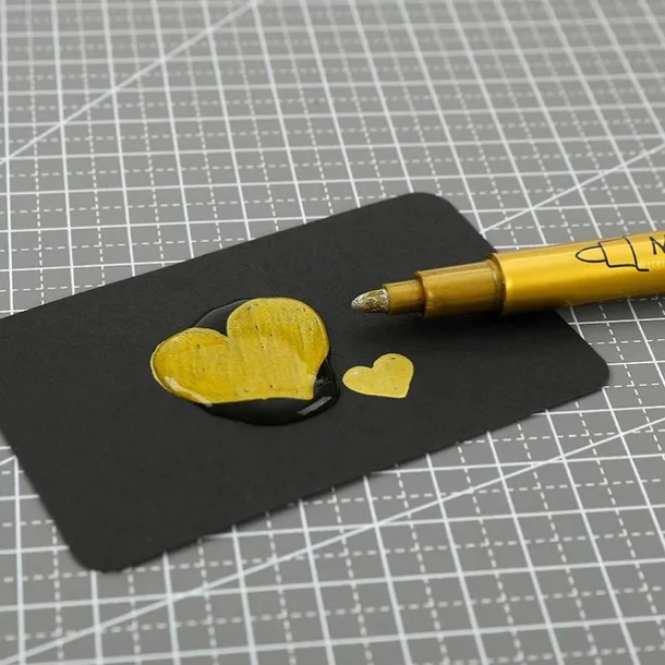 2pcs Art DIY Metal Waterproof Permanent Paint Marker Pens1.5mm Craftwork Resin Mold Pen Art Painting Student Supplies