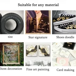 2pcs Art DIY Metal Waterproof Permanent Paint Marker Pens1.5mm Craftwork Resin Mold Pen Art Painting Student Supplies