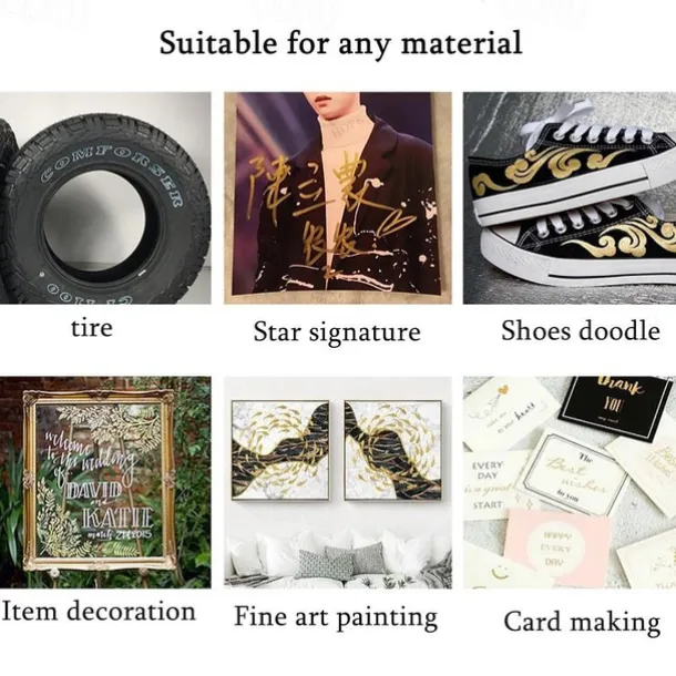 2pcs Art DIY Metal Waterproof Permanent Paint Marker Pens1.5mm Craftwork Resin Mold Pen Art Painting Student Supplies