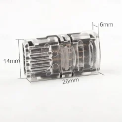 5PCS 4Bin 10mm No-waterproof Flexible Strip Light Hippo Buckle 5050 RGB LED Light Bar Quick Connector Easy to Install Wire and Strip Light Connector DC5-36V