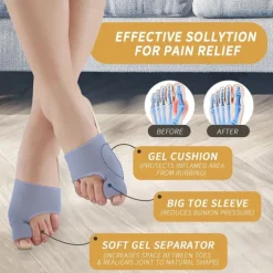 2Pcs Bunion Corrector for Women Men Big Toe Straightener Bunions Correction Women Men Bunion Splint Bunion Pads for Bunions Relief Hallux Valgus Pain Relief Comfortable Breathable for Day Night