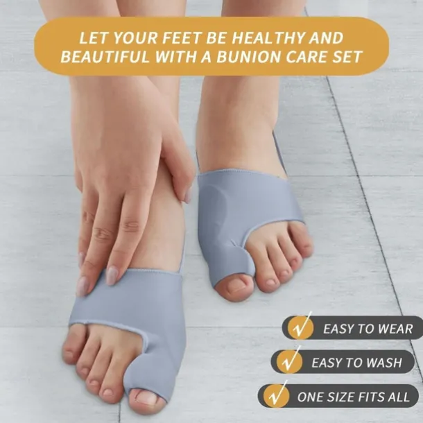 2Pcs Bunion Corrector for Women Men Big Toe Straightener Bunions Correction Women Men Bunion Splint Bunion Pads for Bunions Relief Hallux Valgus Pain Relief Comfortable Breathable for Day Night