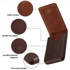 1pcs Business Card Holder PU Leather Business Card Case Pocket Wallet with Magnetic Shut