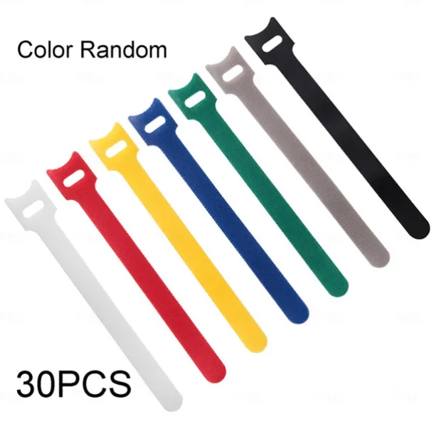 30pcs Cable Organizer - Reusable Self-Gripping Cable Ties for Charger Management, Wire Bundling, Storage, Suitable for Home, Office, Desk Cable Organization