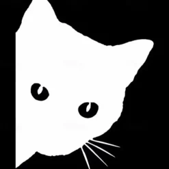 2pcs Car Black Cat Peeking Sticker Funny Vinyl Decal Car Styling Decoration Accessories Auto Exterior Decor For Car