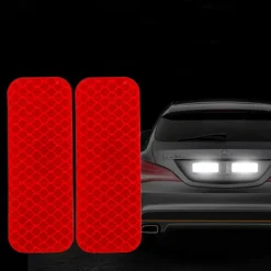 10Pcs Car Reflective Sticker Traffic Safety Night Warning Mark Car Reflective Strip Tape Luminous Car Bumper Reflective Decals