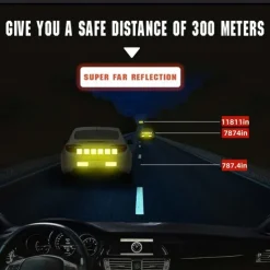 10Pcs Car Reflective Sticker Traffic Safety Night Warning Mark Car Reflective Strip Tape Luminous Car Bumper Reflective Decals