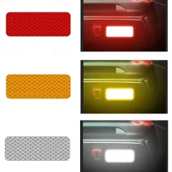 10Pcs Car Reflective Sticker Traffic Safety Night Warning Mark Car Reflective Strip Tape Luminous Car Bumper Reflective Decals