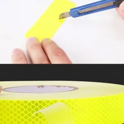 10Pcs Car Reflective Sticker Traffic Safety Night Warning Mark Car Reflective Strip Tape Luminous Car Bumper Reflective Decals