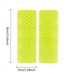 10Pcs Car Reflective Sticker Traffic Safety Night Warning Mark Car Reflective Strip Tape Luminous Car Bumper Reflective Decals