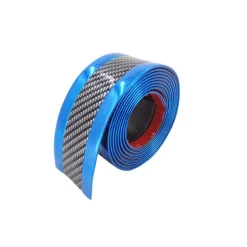 3Pcs Car Threshold Anti-stepping/Scratching Door Decor Bump Sticker Blue 1 Meter