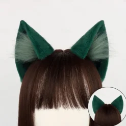 2Pcs Carnival Cats Dress up Kits Includes Cats Hairband Tail, Animal Cosplay Costume for Kid Carnival