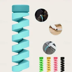 10pcs Charger Cable Saver Protector Spiral Tube Wire Management Organizer Protective Cord Sleeve For All Cell Phones Computers And Charger