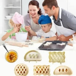 3pcs Classic Mini Hand Pie Molds One Press Autumn Cottage Pie Set Dough Presser Pocket Pie Molds For Halloween Christmas Various Themed Party Fall Hand Pie Molds