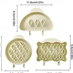 3pcs Classic Mini Hand Pie Molds One Press Autumn Cottage Pie Set Dough Presser Pocket Pie Molds For Halloween Christmas Various Themed Party Fall Hand Pie Molds