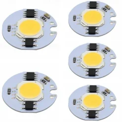 5pcs COB Luminous DIY Aluminum LED Chip for DIY LED Flood Light Spotlight 5 W