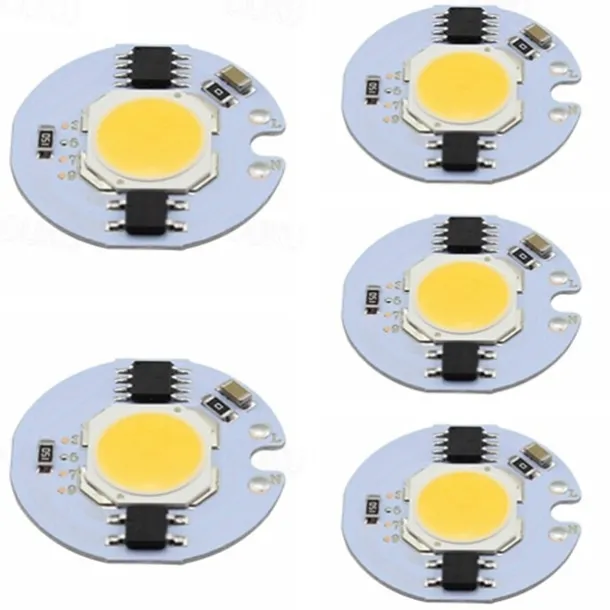 5pcs COB Luminous DIY Aluminum LED Chip for DIY LED Flood Light Spotlight 5 W